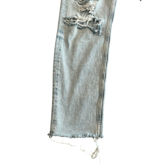 & Denim Jeans Womens Size 2 Light Wash Boyfriend Slim Straight - Picture 3 of 9